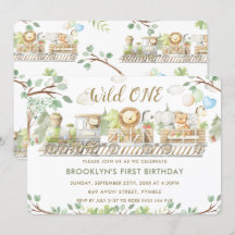 Jungle Animals Züge Grüne Wild Einen Geburtstag