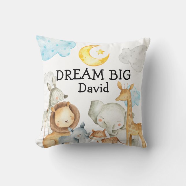 Jungle Animes Niedlich Individuelle Name Baby Boy  Kissen (Vorderseite)