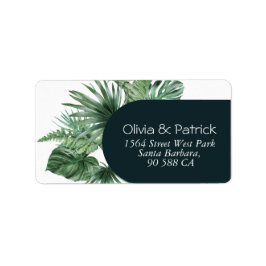 Jungle Aquarellboho Design Adressaufkleber