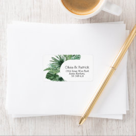 Jungle-Aquarellstempel Adressaufkleber