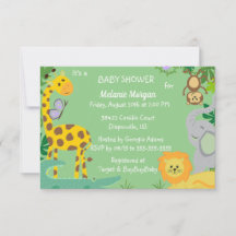 Jungle Babies Baby Boy oder Girl Shower Einladung