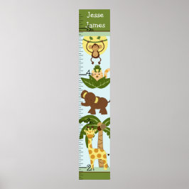 Jungle Babies Growth Chart Behielt auf 8x44! Poster