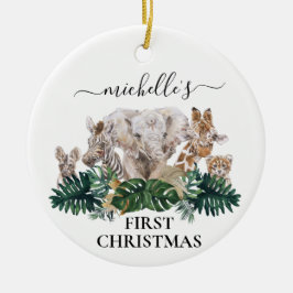 Jungle Babies Safari African Baby Christmas 1. Keramik Ornament