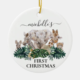 Jungle Babies Safari African Baby Christmas 1. Keramik Ornament