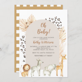 Jungle Baby Dusche Einladung