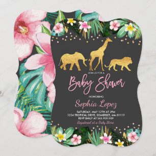 Jungle Baby Dusche Einladung Tropical Baby Dusche
