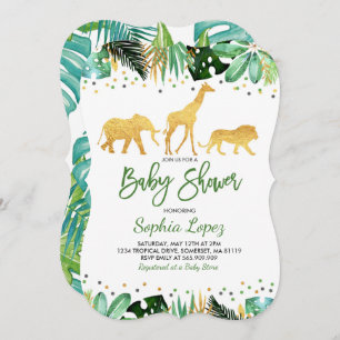 Jungle Baby Dusche Einladung Tropical Baby Dusche