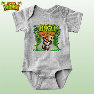 Jungle Baby Leopard, Niedlich Wildlife Kitty Cat � Baby Strampler
