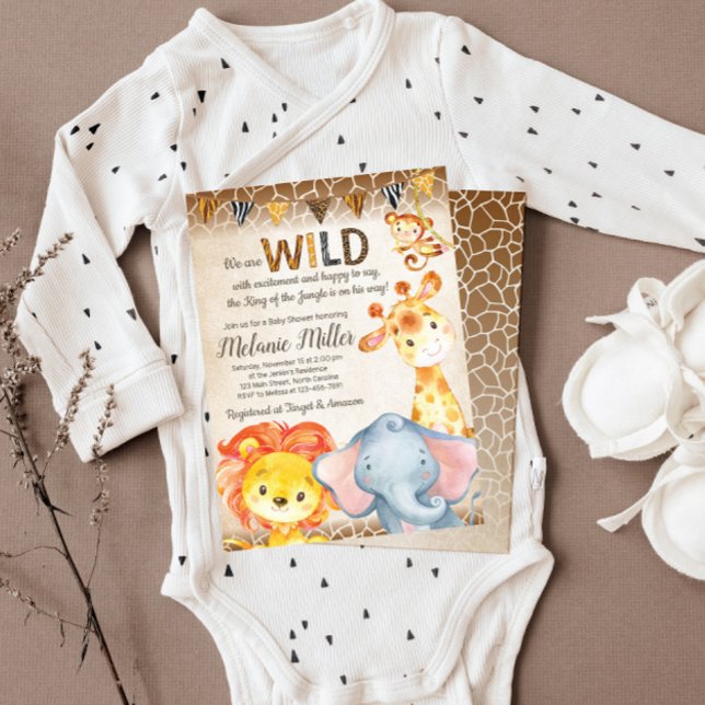 Jungle Baby Shower Einladung, Boy Elephant Baby Einladung (Von Creator hochgeladen)