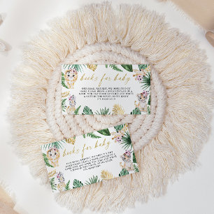 Jungle Babydusche Buchungskarte Begleitkarte