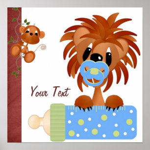 Jungle Babys Print Poster