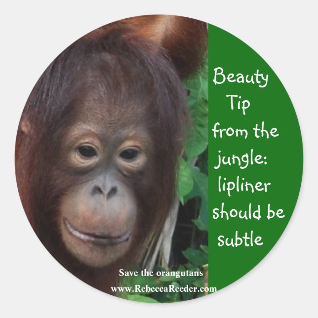 Jungle Beauty Tipps Runder Aufkleber (Vorderseite)