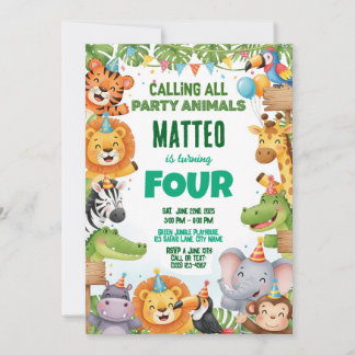 Jungle Birthday Einladung