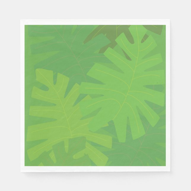 Jungle-Blätter Serviette (Vorderseite)
