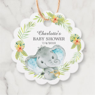 Jungle Boy Elephant Baby Dusche Gefallen Geschenk Geschenkanhänger