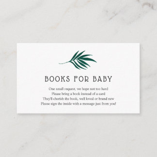 Jungle-Bücher für die Babysteckkarte Begleitkarte