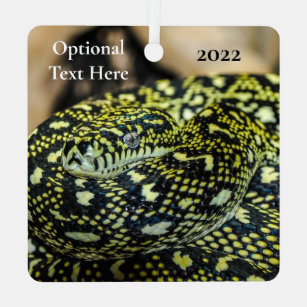 Jungle Carpet Python Snake Ornament Aus Metall