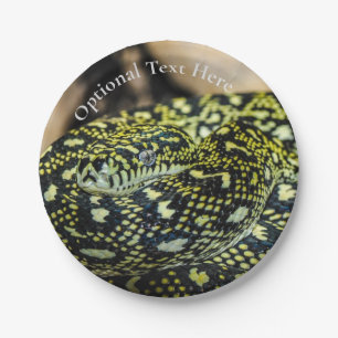 Jungle Carpet Python Snake Pappteller