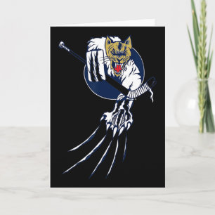 Jungle Cat Hockey Eis Bestie Torwart Logo Karte