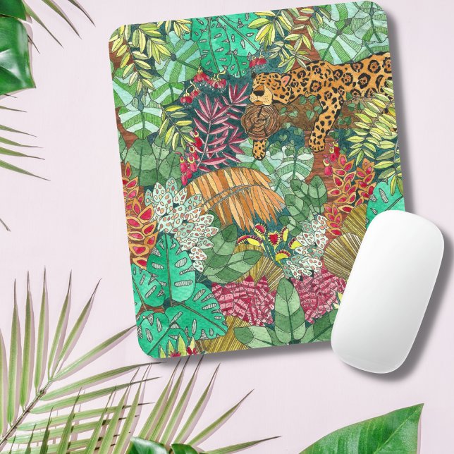 Jungle Cat Watercolor Mousepad (Von Creator hochgeladen)