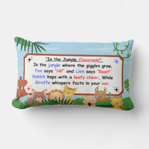Jungle Classroom Giggles - Kinder Lendenkissen