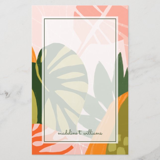 Jungle Collage I Briefpapier (Vorderseite)