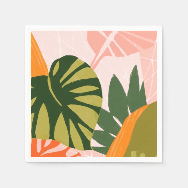 Jungle Collage I Serviette (Vorderseite)