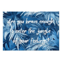 Jungle Design und motivierend Poster