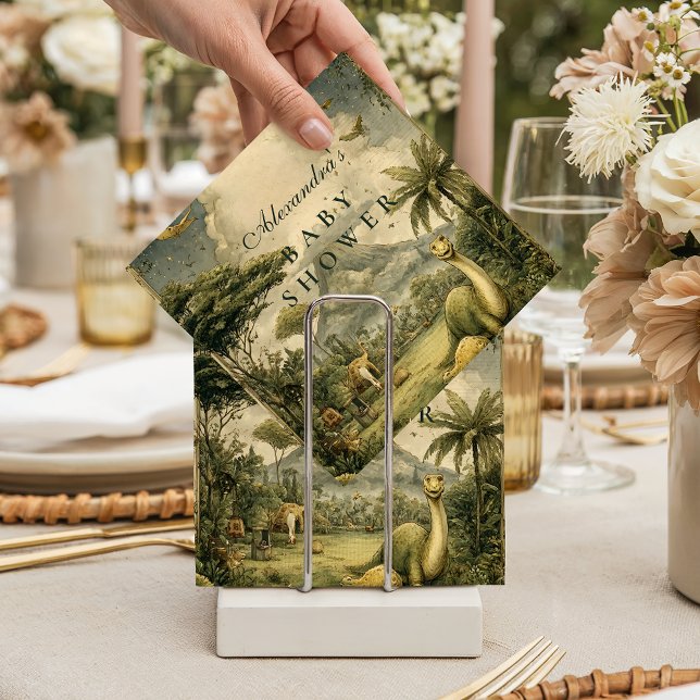 Jungle Dinosaur Baby Shower Serviette (Von Creator hochgeladen)