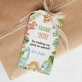 Jungle Dinosaur Geburtstag Danke Tag Geschenkanhänger