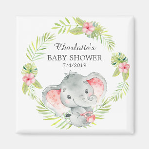 Jungle Elephant Baby Shower Fevor Magnet