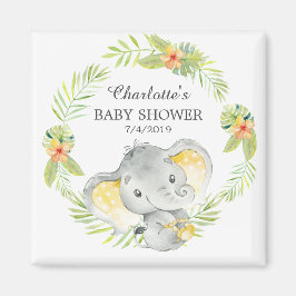 Jungle Elephant Baby Shower Fevor Magnet