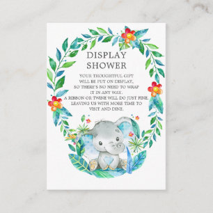 Jungle Elephant Babydusche Geschenkdusche Begleitkarte