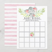 Jungle Elephant BINGO Baby Showspiel