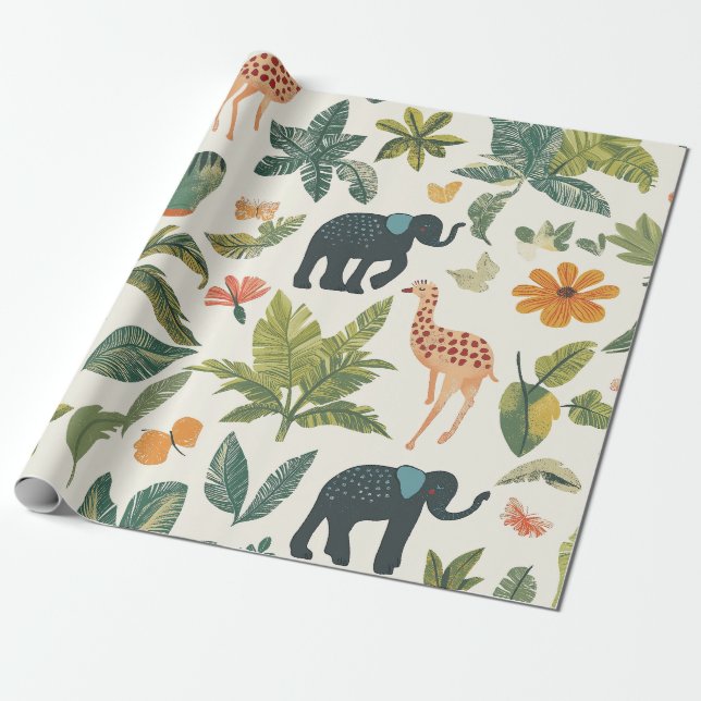 Jungle Explorer Geschenkpapier (Ungerollt)