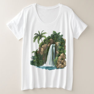 Jungle Falls: Natur in Bewegung Große Größe T-Shirt