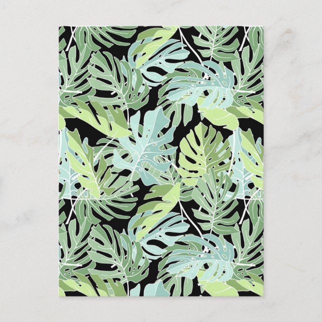 Jungle Floral Pattern 2 Postkarte (Vorderseite)