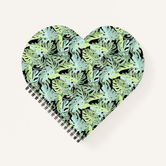 Jungle Floral Pattern Notizbuch (Vorderseite)