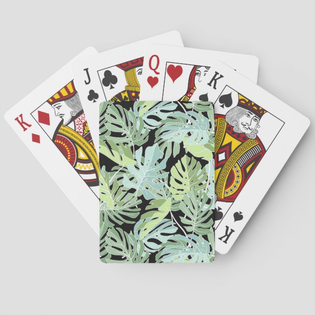 Jungle Floral Pattern Spielkarten (Rückseite)