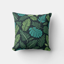 Jungle Foliage Pattern – Lush Tropical Leaf Design Kissen