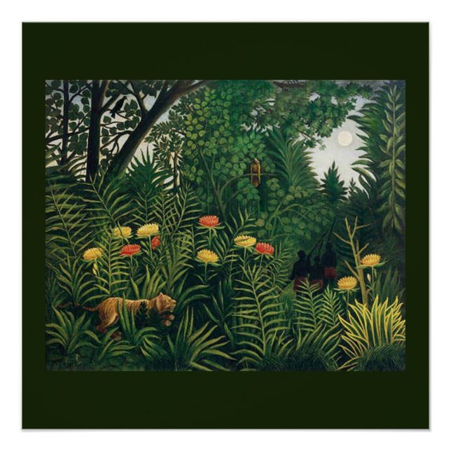 Jungle Folk Art von Rousseau Poster (Vorderseite)