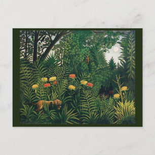 Jungle Folk Art von Rousseau Postkarte
