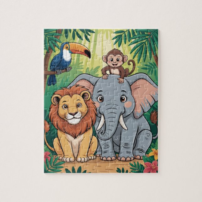 Jungle friends kids puzzle (Vertikal)
