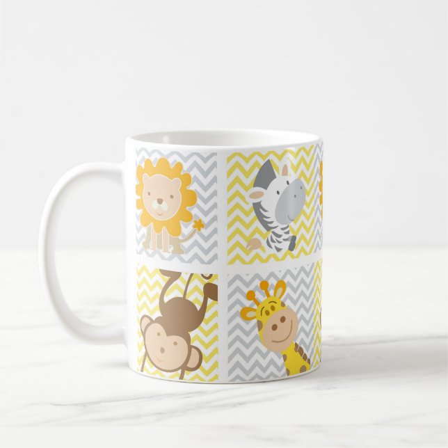 Jungle Friends Pattern Kaffeetasse (Links)