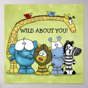Jungle Friends-Wild über Sie Poster