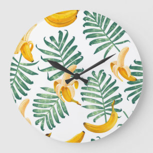 Jungle Fruits: Lebhaft Vintag Große Wanduhr