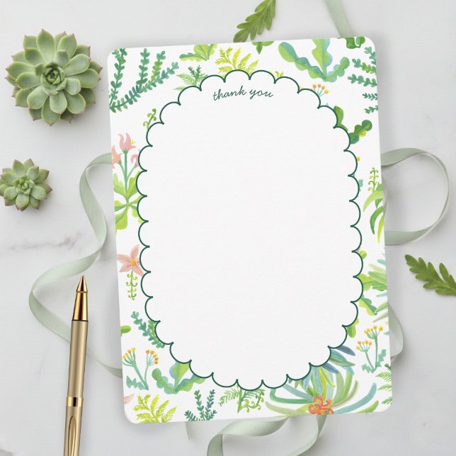 Jungle Garden Watercolor Custom BRIDAL SHOWER Dankeskarte (Jungle Garden Watercolor Custom BRIDAL SHOWER Thank You Card
)