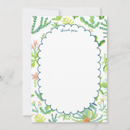 Jungle Garden Watercolor Custom BRIDAL SHOWER Dankeskarte