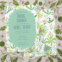 Jungle Garden Watercolor Custom BRIDAL SHOWER Einladung