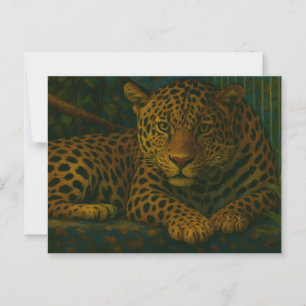Jungle Gaze - Der Leopard im Freien Postkarte